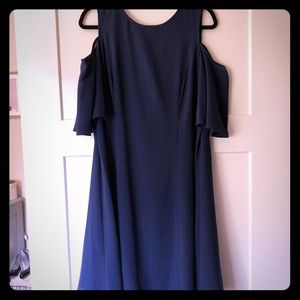 DONNA MORGAN COLD SHOULDER FIT AND FLARE DRESS 16